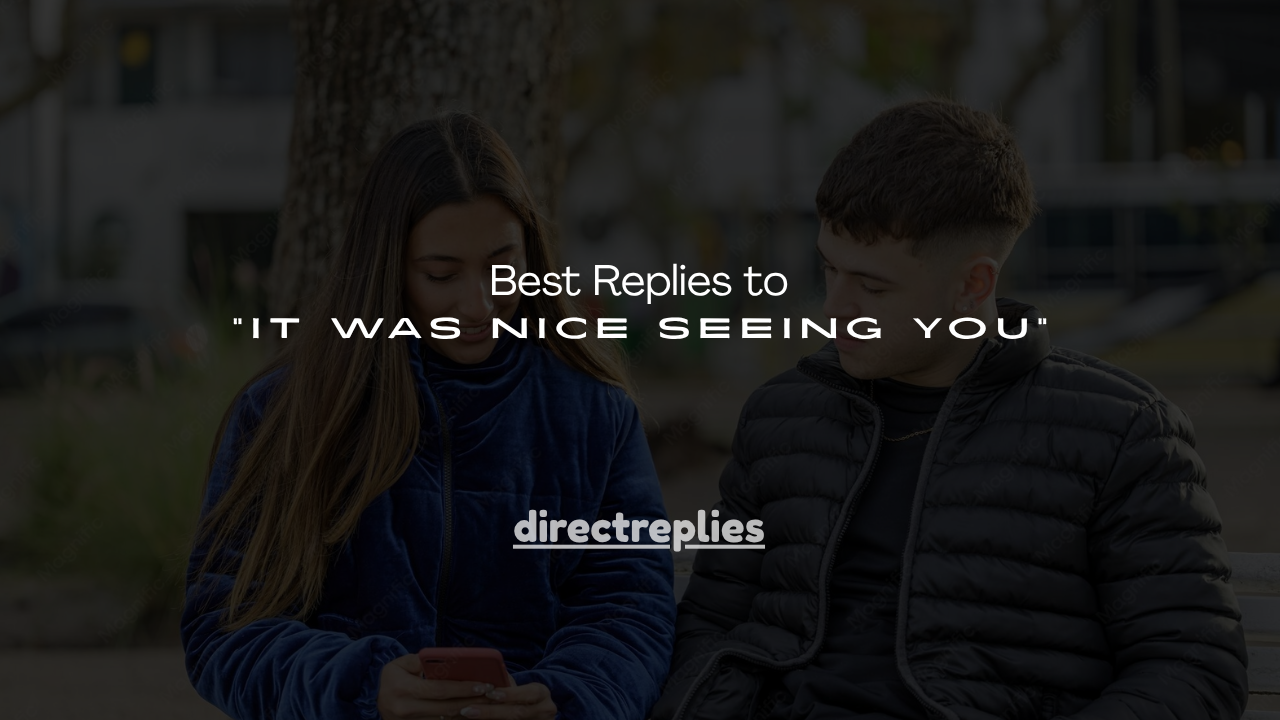 120+ Best Replies to “It Was Nice Seeing You”